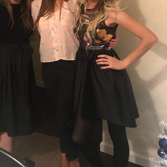 Maxrieny Midi Floral Black Dress - Picture 5 of 5